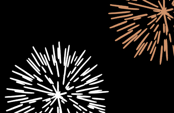 Feux d'artifice dans le ciel nocturne